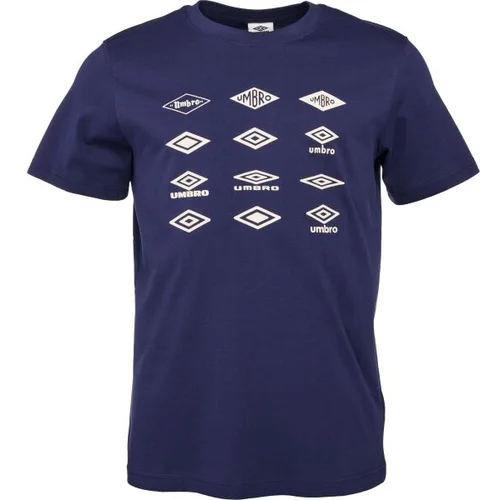 Umbro HISTORIC LOGOS GRAPHIC TEE Muška majica, tamno plava, veličina