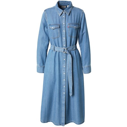 Levi&amp;#039;s Ko&amp;scaron;ulja haljina &amp;#039;Quincey Long Sleeve Maxi Dress&amp;#039; plavi traper Slike