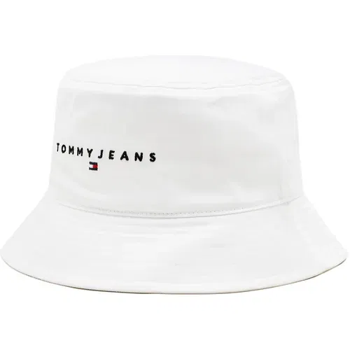 Tommy Jeans Klobuk Tjm Linear Logo Bucket Hat AM0AM12895 Bela