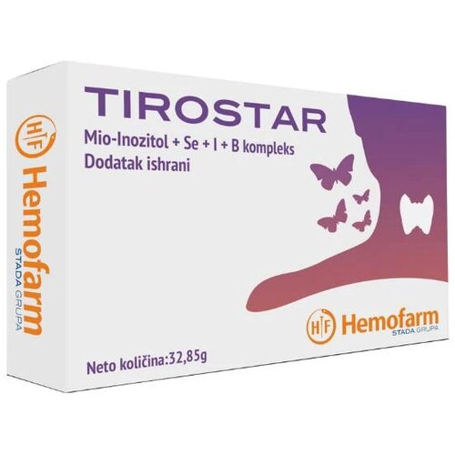 Hemofarm tablete koje doprinose normalnom funkcionisanju štitne žlezde, kao i zaštiti ćelija od oksidativnog stresa tirostar, 30 tableta Cene