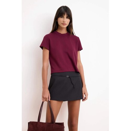 TRENDYOLMILLA Ženska majica TWOSS26TS00197, Bordo Cene