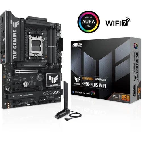 Asus TUF GAMING B850-PLUS WIFI, DDR5, SATA3, USB3.2Gen2x2, DP, 2.5GbE, WiFi 7, AM5 ATX