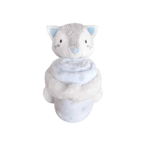 Kikka Boo ćebence za bebe sa plišanom igračkom 70×100 little fox Slike