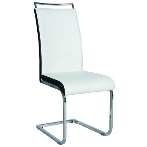 Molarem Home Stolica H441 CHROM-bijela + crna Slike