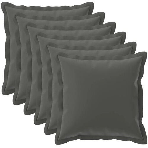  Presvlaka za jastuk 6 kom. HOUTEN Antracit 55 x 55 cm Poliester - Antracit 55 x 55 cm 6 Slike