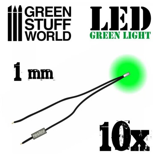Green Stuff World micro leds - green - 1mm (0402 smd) Cene