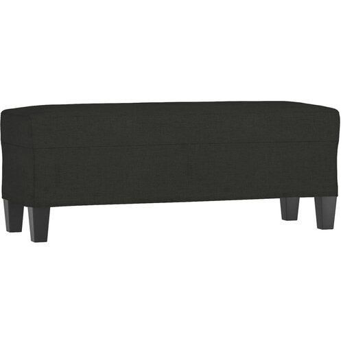  Klupa crna 100x35x41 cm od tkanine Slike