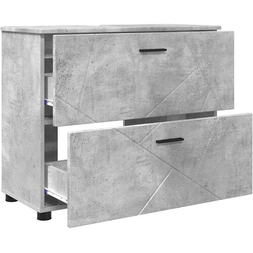VidaXL set namje&amp;scaron;taja za kupaonicu 3 pcs beton siva 76.5 x 35 x 64 cm Slike