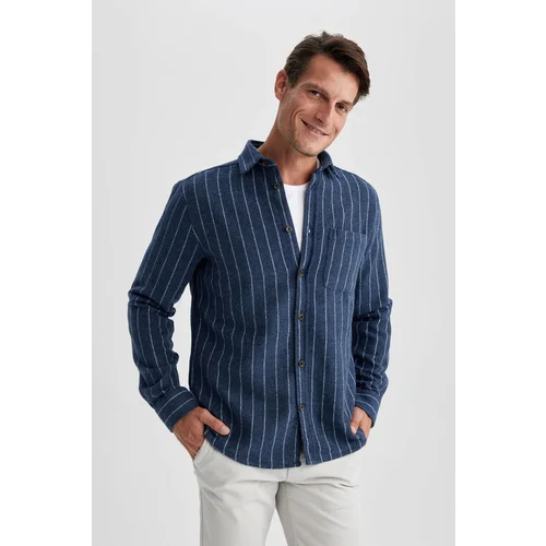 Defacto Regular Fit Striped Lumberjack Long Sleeve Shirt