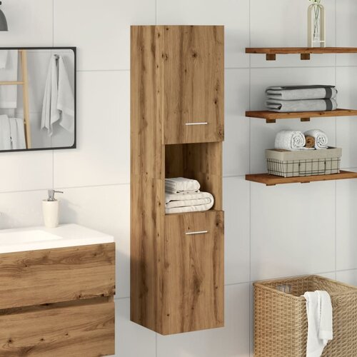 Maison Chic Kopalniška viseča omarica - Kopalniške omarice artisian hrast 30x30x130 cm inž. les, (21794971) Cene