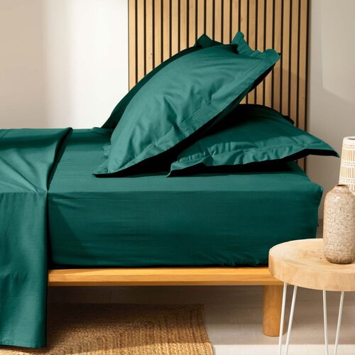 Douceur d int&amp;eacute;rieur Zelena plahta s gumom od organskog pamuka 160x200 cm Biolina &amp;ndash; Slike