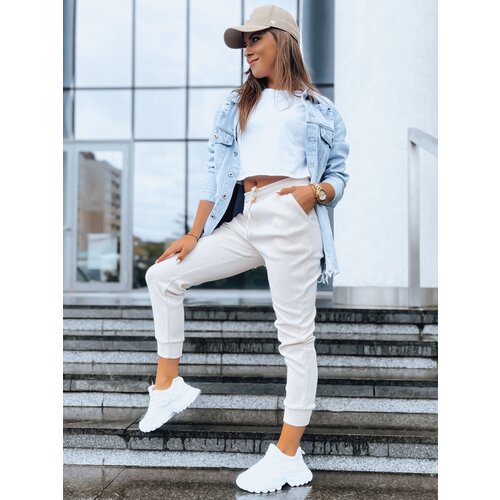 DStreet Dresowe spodnie damskie MARIE beżowe Slike