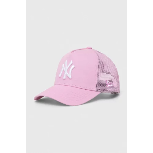 New Era Kapa s šiltom roza barva, NEW YORK YANKEES