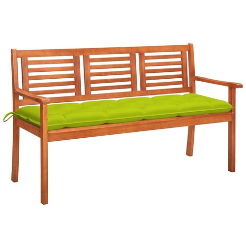  The Living Store Vrtna klop za 3 osebe z blazino 150 cm trden evkaliptus - Klop, (21470347) Cene