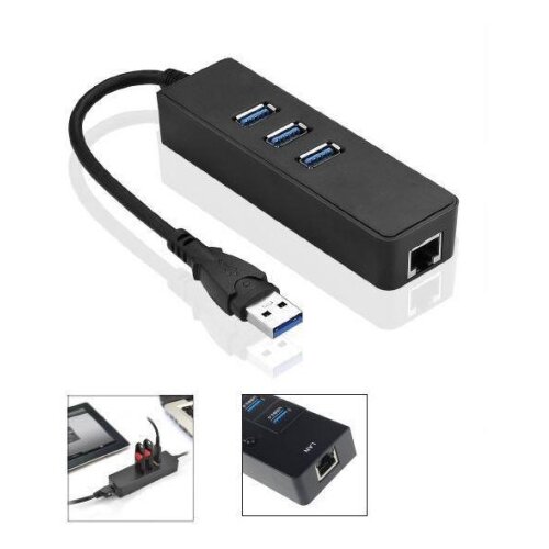 MicroConnect USB 3.2 Gen 1 HUB z Gigabit Ethernet Slike