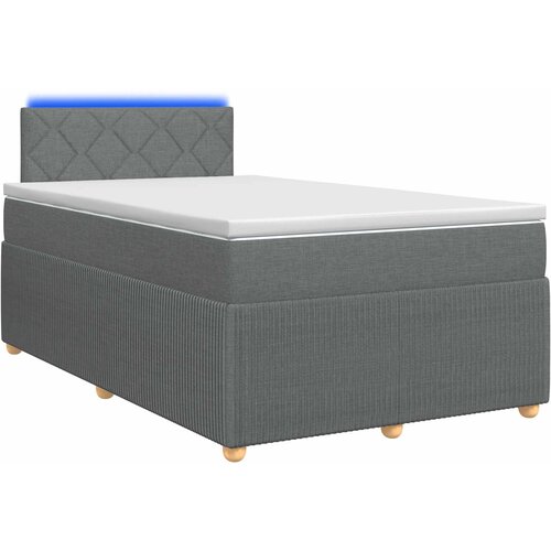  Boxspring krevet s madracem Tamnosiva 120 x 190 cm Tkanina Slike