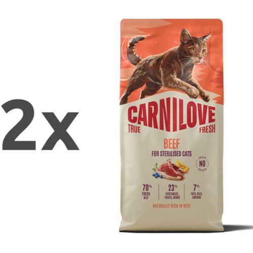 Carnilove Cat True Fresh Adult Sterilised, briketi - govedina 2 x 6 kg Cene