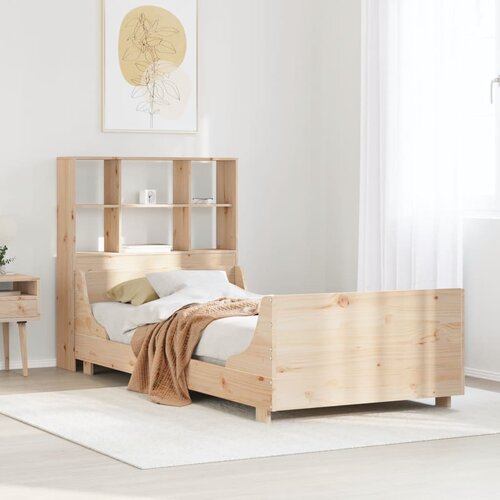 VidaXL Knjižna postelja brez vzmetnice 100x200 cm trden les Slike