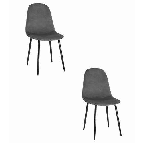 Brandless COMO stol - temno siv žamet x 2, (22030539) Slike
