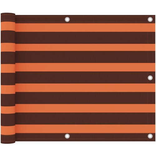vidaXL Balkonsko platno oranžno in rjavo 75x300 cm oksford blago Cene