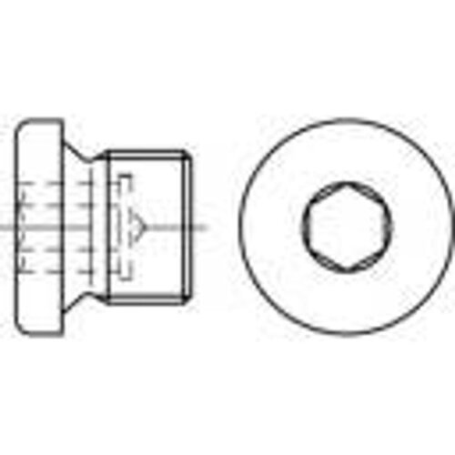 Toolcraft TO-5449266 čep vijci 3/8 mm unutarnji šesterostrani DIN 908 mjed 50 St. Cene
