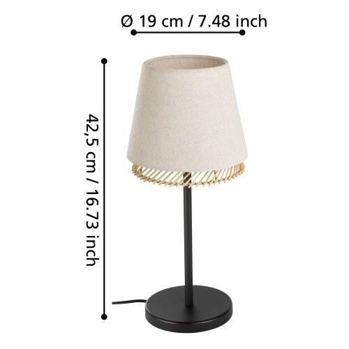 Eglo 43977 - Stona lampa TABLEY 1xE27/40W/230V Slike