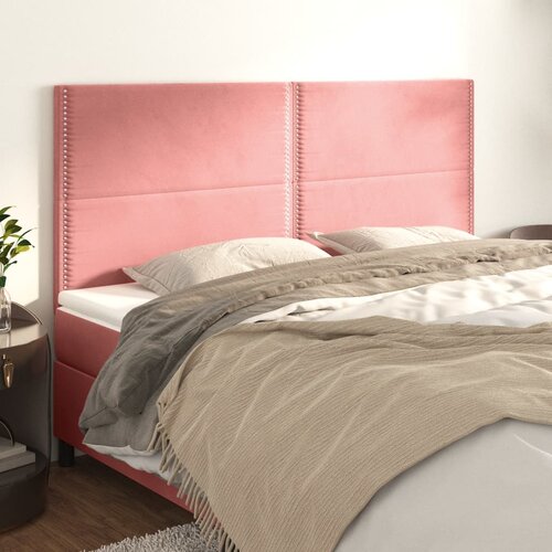  Uzglavlje roze 200x5x118/128 cm baršunasto Cene