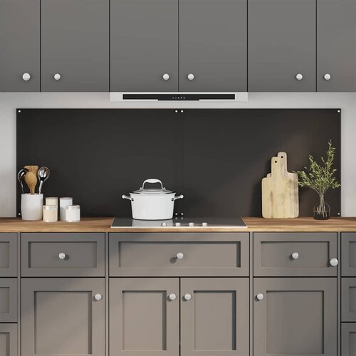  Kuhinjski zid 2 pcs Crna 90 x 60 cm Staklo otporno na udarce Slike
