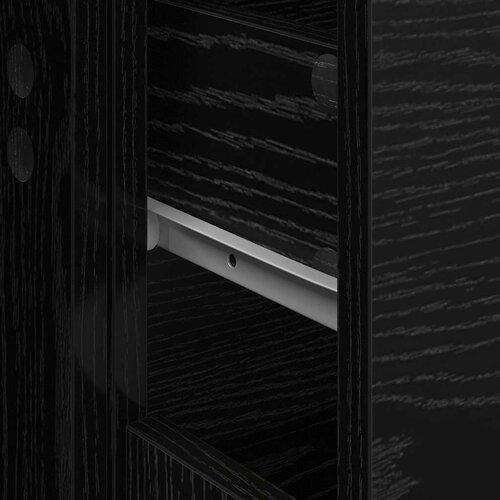  Komode 3 pcs Crni hrast 69 5 x 34 x 180 cm Konstruirano drvo Slike