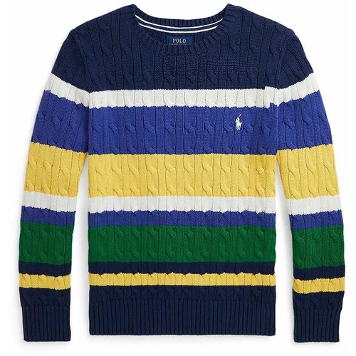 Polo Ralph Lauren Otroški bombažen pulover zelena barva, 323941097001