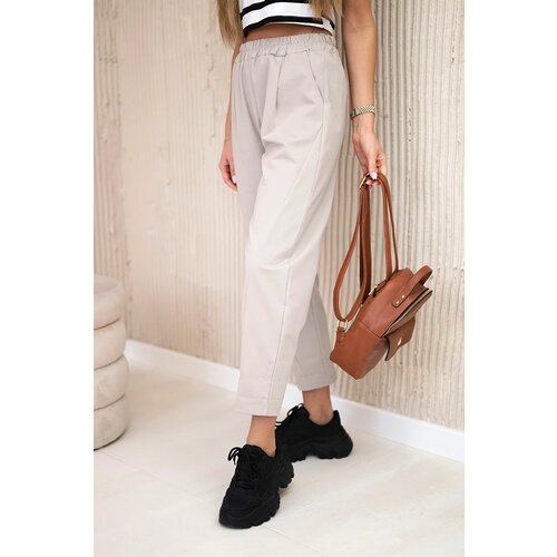Kesi Włoski Trousers with pockets Summer Punto beige Cene