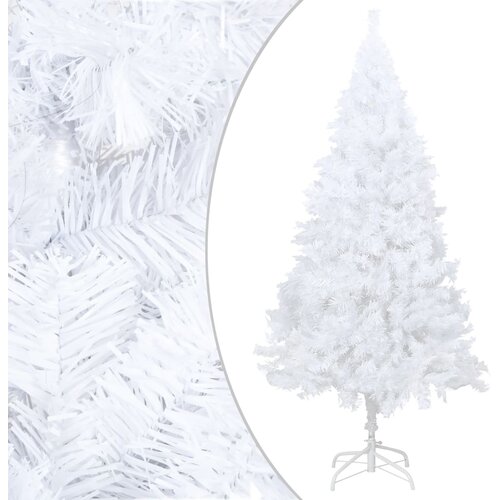 VidaXL Umjetno božićno drvce s gustim granama bijelo 150 cm PVC Slike