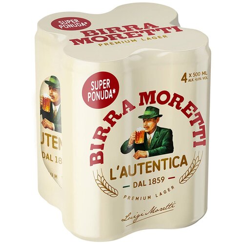 Birra Moretti Pivo svetlo lim 4x0.5l Cene
