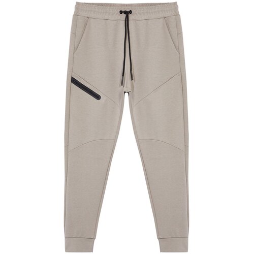 Trendyol dark beige regular/normal cut stitched pocket detailed sportswear sweatpants Cene