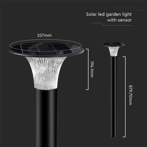  LED solarna lampa sa senzorom LED/15W/3,2V 4000K/6000K IP65 6000 mAh Slike