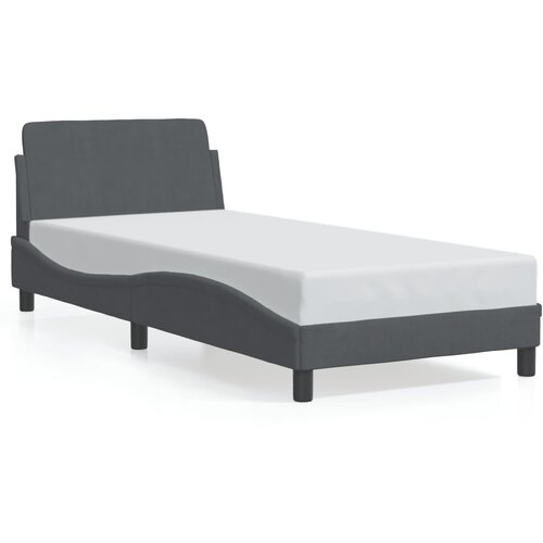 Maison Chic Posteljni okvir - Enojna postelja - Postelja za odrasle brez vzmetnice temno siv 80x200 cm žamet-J7880, (21760370) Cene