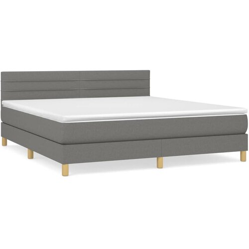 Maison Chic Box spring postelja - Vzmetna postelja z vzmetnico temno siva 180x200 cm blago SL14422, (21906230) Cene