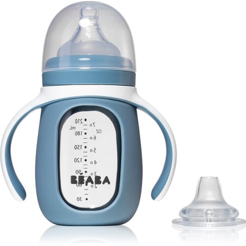 Beaba Learning bottle 2 in 1 learning bottle dječja bočica 2 u 1 Windy blue 210 ml Slike