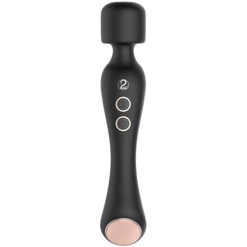 You2Toys Cupa Warming Wand Vibrator, Silikonski, 2 motora, 10 režima vibracije, 22.6 cm, Crni Slike