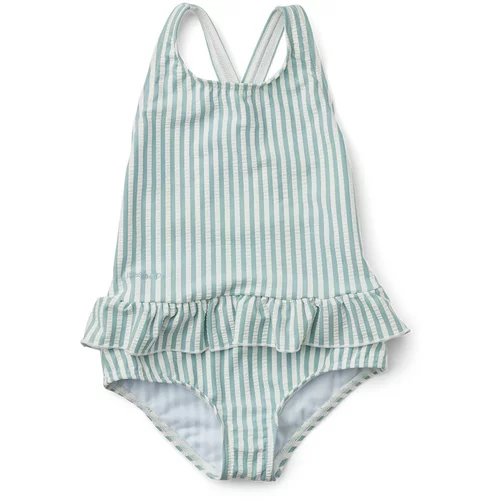 Liewood dječji kupaći kostimi amara seersucker stripe sea blue/white
