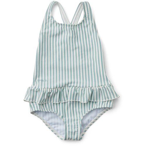 Liewood otroške kopalke amara seersucker stripe sea blue/white Cene