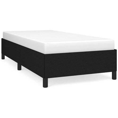  Okvir za krevet bez madraca crni 100x200 cm od tkanine Slike
