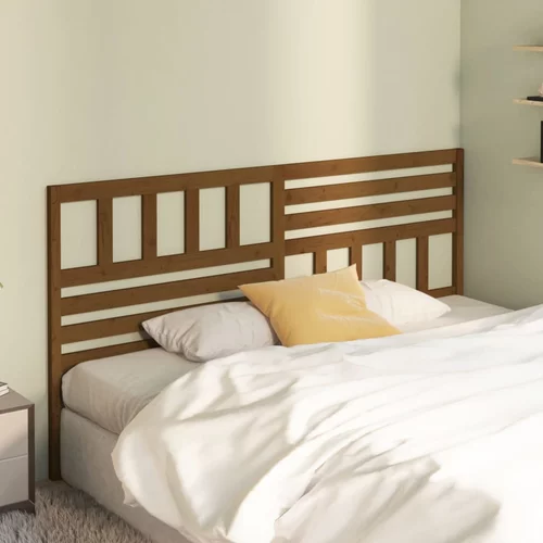  Uzglavlje za krevet boja meda 206 x 4 x 100 cm masivna borovina