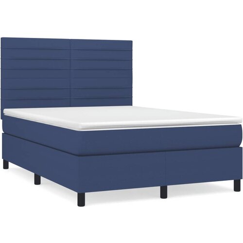 Maison Chic Box spring postelja - Vzmetna postelja z vzmetnico modra 140x200 cm blago SL14756, (21882844) Cene