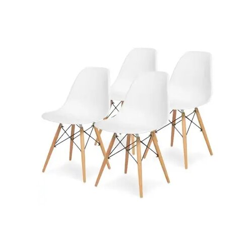  Set plastičnih trpezarijskih stolica Aurora bela 4/1 25-KS005SET Cene