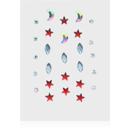 Diva &amp;amp; Nice Cosmetics Face Stones naljepnice za lice Red Stars 35 kom Slike