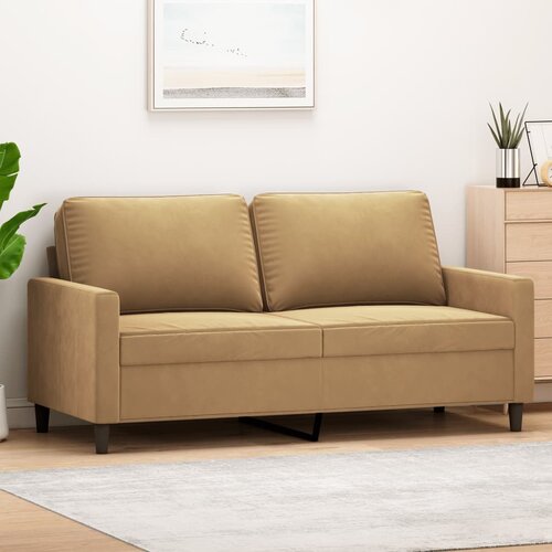  The Living Store Kavč dvosed rjav 140 cm žamet - Dvosed, (21495018) Slike