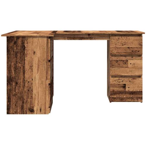 vidaXL Kutni radni stol staro drvo 145x100x76 cm konstruirano drvo Cene
