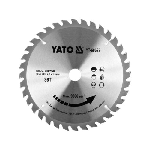Yato Kružna testera za drvo, 185x36Tx20mm Slike