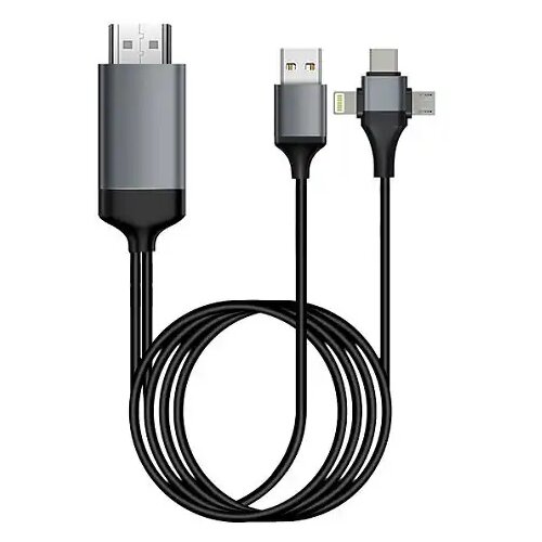 Kettz CIM-K020 Konvertor 3u1 Tip CLightingMikro na HDMI + BT 2K 60Hz 2m Cene